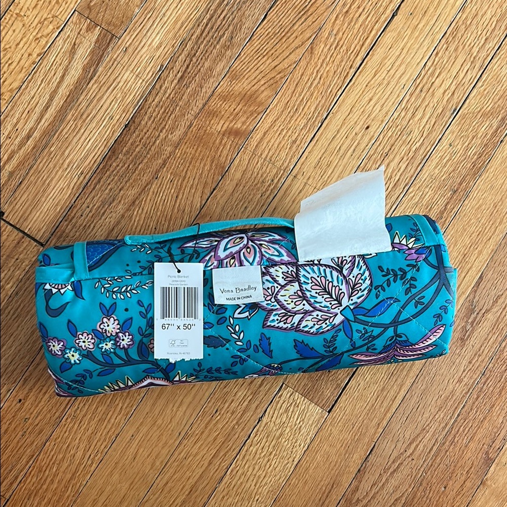 Vera Bradley Peacock Garden Picnic Blanket